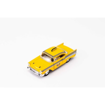Kinsmart 1957 Chevrolet Bel Air (taxi) fém autó nyitható ajtókkal 1:40 (többféle)