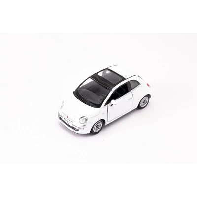Kép 3/9 - Kinsmart 2007 Fiat 500 fém autó nyitható ajtókkal 1:28 (többféle)
