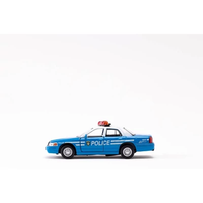 Kép 4/6 - Kinsmart Ford Crown Victoria Police Interceptor fém autó nyitható ajtókkal 1:42 (többféle)
