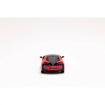 Kép 8/9 - Kinsmart BMW i8 fém autó nyitható ajtókkal 1:36 (többféle)