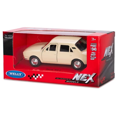 Kép 2/6 - Welly Skoda 105L 1976 fém autó nyitható ajtókkal 12cm (többféle)
