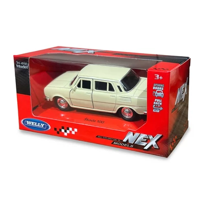 Kép 2/6 - Welly Skoda 100 fém autó nyitható ajtókkal 12cm (többféle)