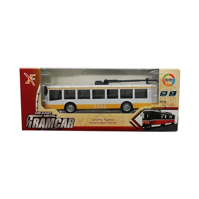 Kép 2/2 - Diecast trolibusz fénnyel és hanggal 17cm (többféle)