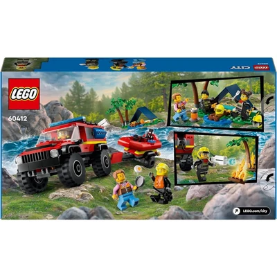 Kép 2/2 - LEGO City - 4x4 Tűzoltóautó mentőcsónakkal (60412)