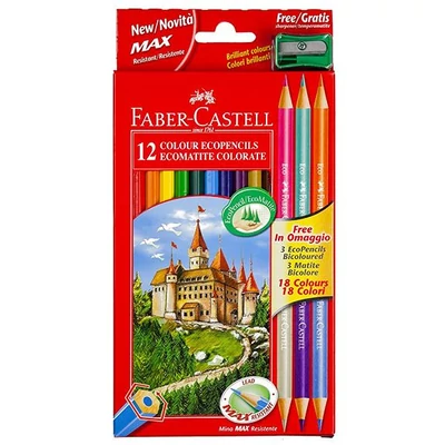 Faber-Castell - 12+3 darabos színes ceruza készlet (110312)