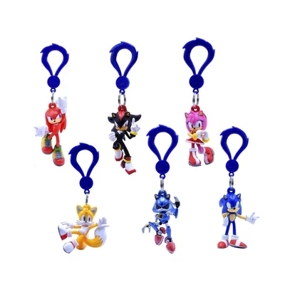 Kép 2/3 - Sonic hátizsákra akasztható meglepetés figura, 7.5 cm - többféle