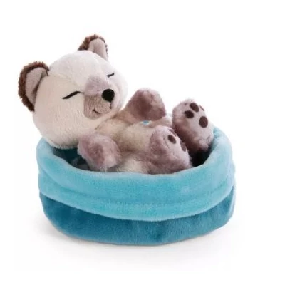 Nici - Sziámi plüsscica kosárban - 12 cm