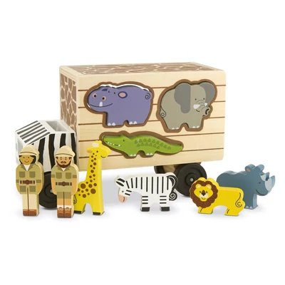 Kép 2/2 - Melissa & Doug Fa készségfejlesztő játék, Állatos formaillesztő