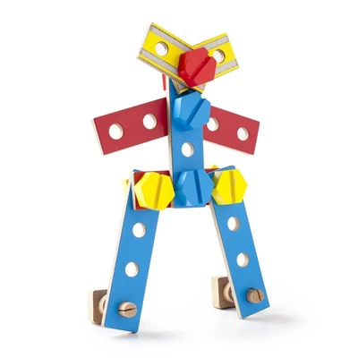 Kép 3/3 - Melissa & Doug Fa készségfejlesztő játék, Barkácsasztal