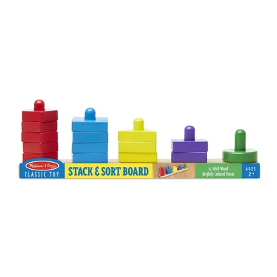 Kép 2/3 - Melissa & Doug Fa készségfejlesztő játék, Formarendező Toronyépítő