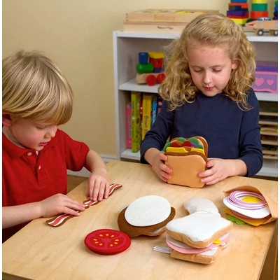 Kép 2/3 - Melissa & Doug Sütés-főzés, Filc szendvics készítő