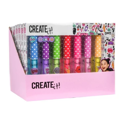 Kép 2/2 - Canenco Create It! Szájfény 7 db-os szett illatos és csillámos színekkel