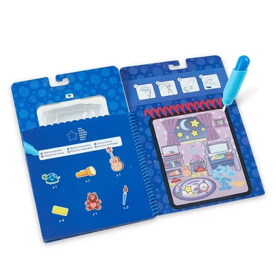 Kép 2/2 - Melissa & Doug kreatív játék, rajzolás vízzel, Azúrkék nyomok és te - formák
