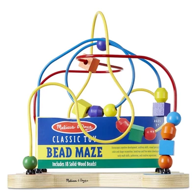 Kép 2/3 - Melissa & Doug Készségfejlesztő játék, Gyöngyvezetés