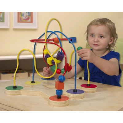 Kép 3/3 - Melissa & Doug Készségfejlesztő játék, Gyöngyvezetés
