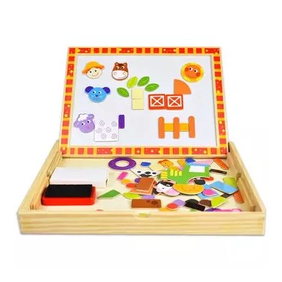 Tooky Toy: 2 az 1-ben mágneses puzzle és tábla - Farm