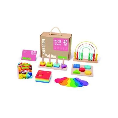Tooky Toy: Montessori fa oktató játék szett - 48 db-os