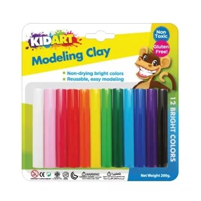 Kid Art: Színes modellező gyurma, 12 db-os