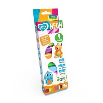 Okto Lovin: Gyurma szett neon színekben - 9 db-os