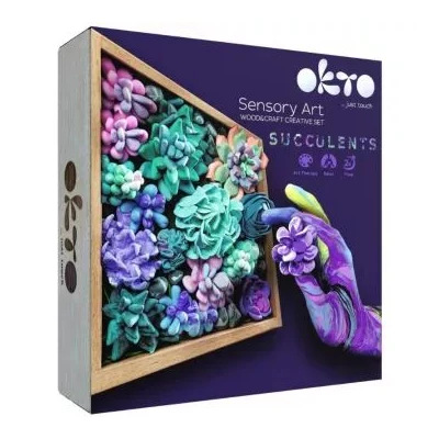 OKTO Sensory Art: Képkészítő gyurmakészlet - Kövirózsák, gyengédség