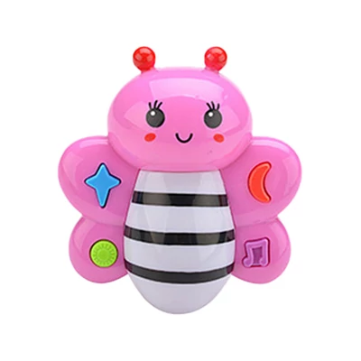 Kép 2/2 - Zenélõ bébi játék, el., hang, méhecske forma, 12 cm, 12/disp.