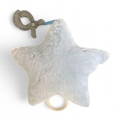Kép 4/7 - Zenélõ bébi játék, plüss csillag, csörgõ,+ akasztó, 26 cm
