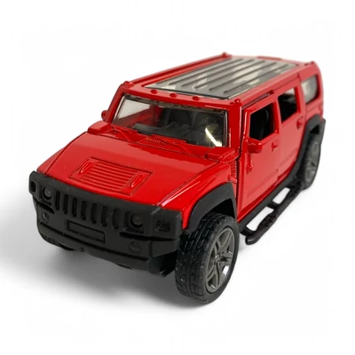 Kép 5/7 - Fém autó, hátrahúzós, ajtónyitós, jeep, Hummer szerû, 3 szín, 11 cm, 12/disp.