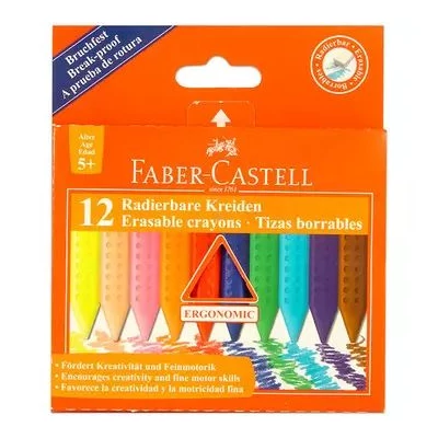 Faber-Castell 12 db-os radírozható vékony zsírkréta készlet