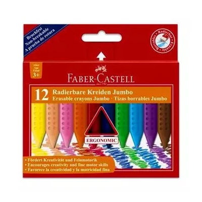 Faber-Castell: Radírozható vastag zsírkréta készlet - 12 db-os