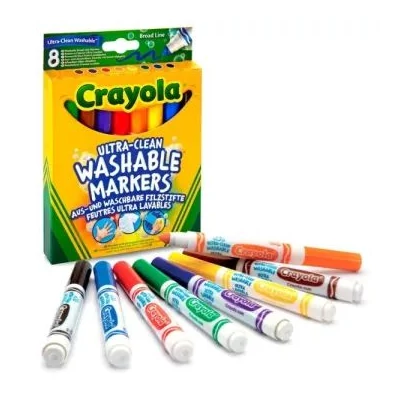 Crayola: 8 darabos extra-lemosható vastag filctoll