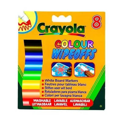 Crayola: 8 db lemosható vastag filctoll fehér táblára