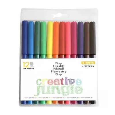Creative Jungle: filctoll készlet - 12 db-os