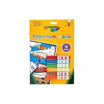 Crayola: 16 lapos szám szerinti kifestő lemosható filccel
