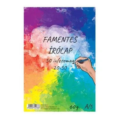 Famentes írólap borítékban, 20-50 - A5, 50 ív