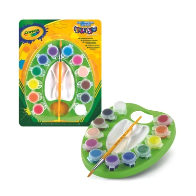 Crayola: Paletta lemosható festékkel és ecsettel - 12 db-os