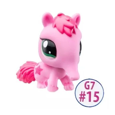 Littlest Pet Shop: Játékfigura #15 - Pink lovacska