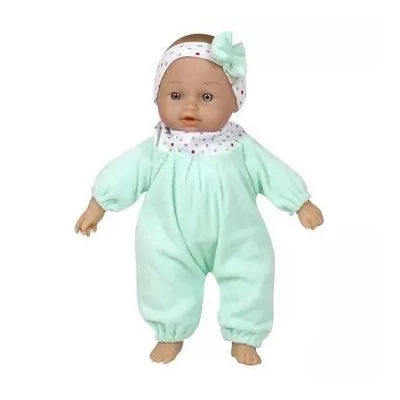 Lissi: Puha testű játékbaba türkiz ruhában - 28 cm