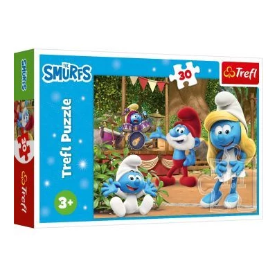 Trefl: Hupikék törpikék puzzle - 30 darabos