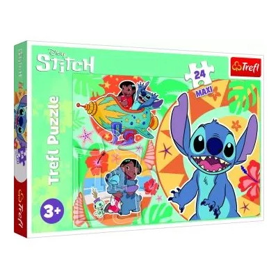 Trefl: Lilo&Stich, Barátság maxi puzzle - 24 darabos