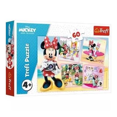 Trefl: Minnie egér a fotós puzzle - 60 darabos