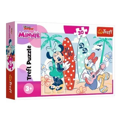 Trefl: Minnie és Daisy a tengerparton - 30 darabos puzzle