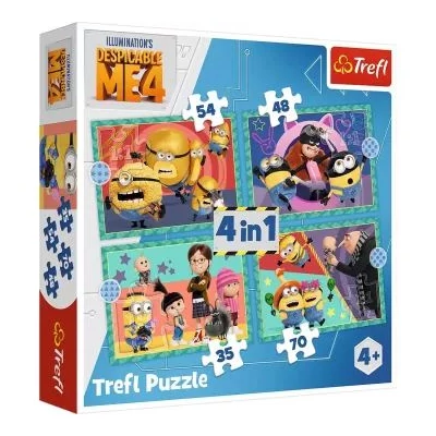 Trefl: Őrült Minyonok 4 az 1-ben puzzle - 35, 48, 54, 70 darabos