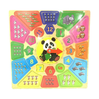 Fa puzzle, óra, számolás oktató, 30x30 cm pvc csom