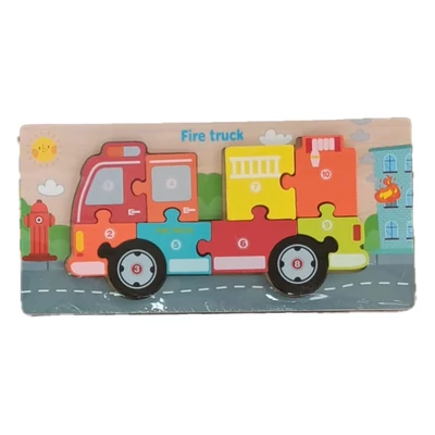 Kép 4/7 - Fa puzzle, vegyes, 22x11 cm. PVC csom