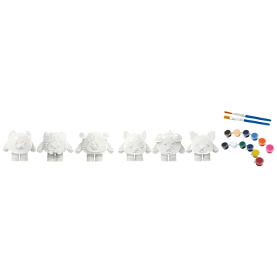 Kép 3/4 - Kifestõ klt., figura, 12 festék, ecset, 6 féle, (szilikon),8x12 cm, pvc henger, 6/disp.