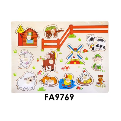Fa ki-berakó, fafogantyús, farmos, 30x22 cm pvc csom