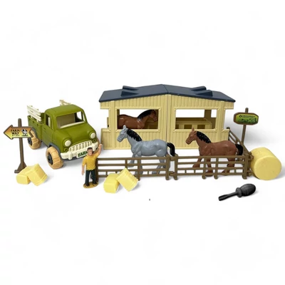 Kép 3/3 - Szerelõs farm klt., +istálló, +teherautó, 42x15 cm dob.