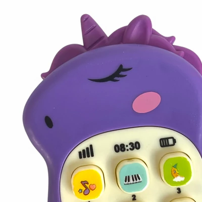 Kép 6/6 - Mobiltelefon, el., zenél, dínós, 3 szín, 14 cm, 12/disp.