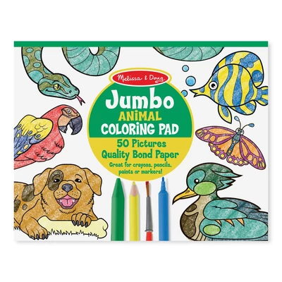 Kép 2/2 - Melissa & Doug Kreatív játék, Jumbo színező, állatok