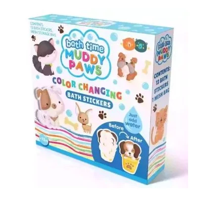 Buddy & Barney: Színváltós csempetapasz fürdőjáték - Sáros tappancsok